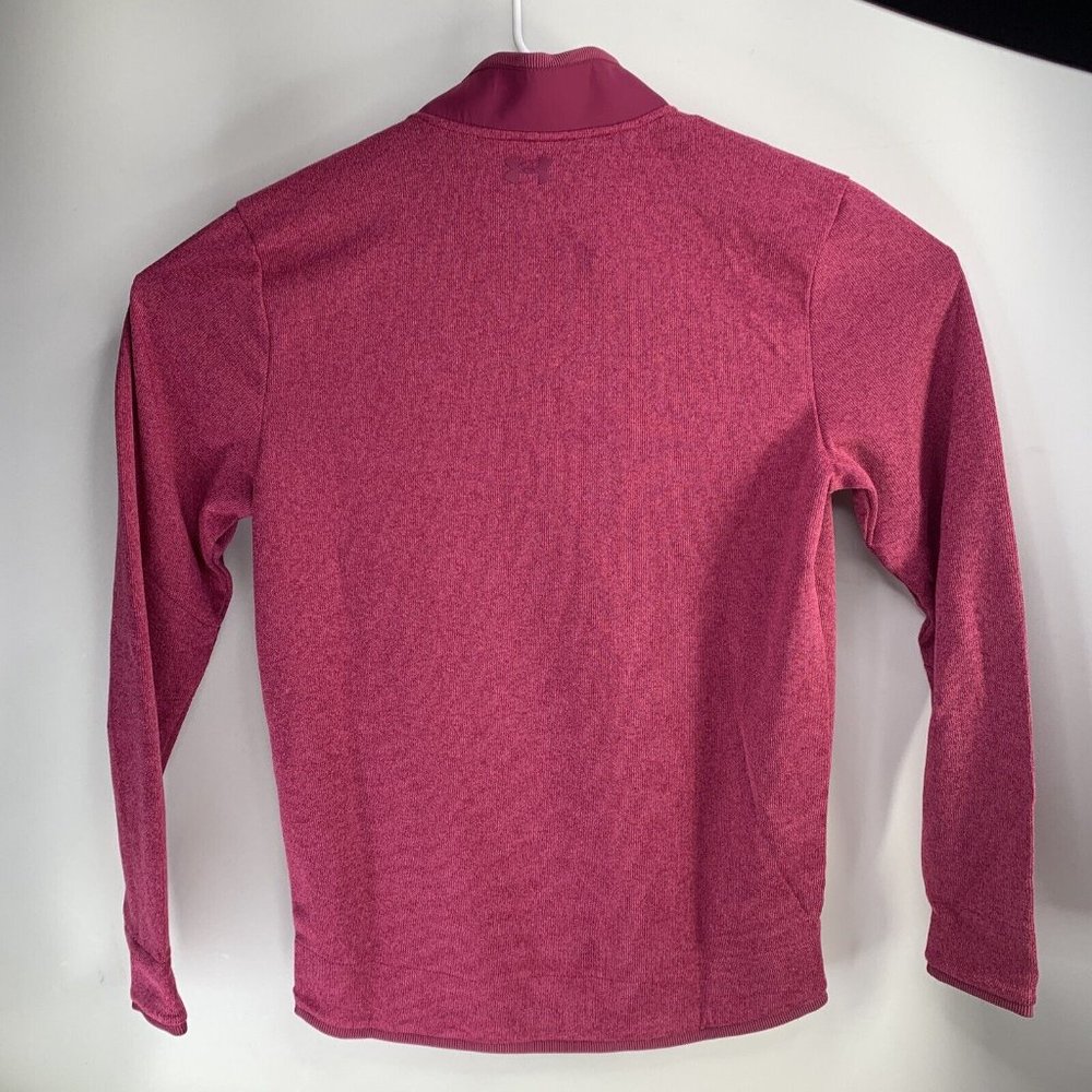 Under Armour UA Golf Storm Coldgear Fleece Sweater Heather Red 1329832-6… - Picture 2 of 12